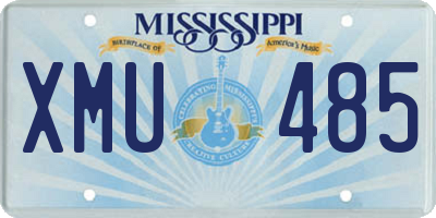 MS license plate XMU485