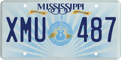 MS license plate XMU487