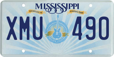 MS license plate XMU490