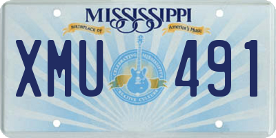 MS license plate XMU491