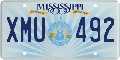 MS license plate XMU492