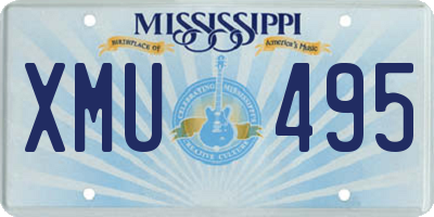 MS license plate XMU495