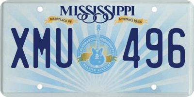 MS license plate XMU496