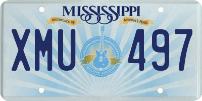 MS license plate XMU497