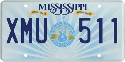 MS license plate XMU511