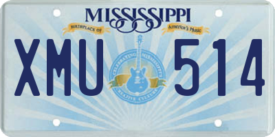 MS license plate XMU514