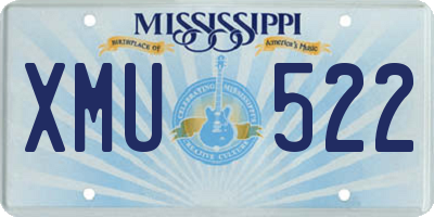 MS license plate XMU522