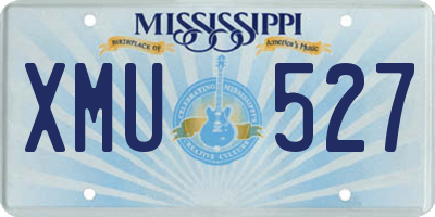 MS license plate XMU527