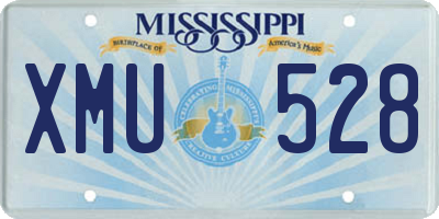 MS license plate XMU528