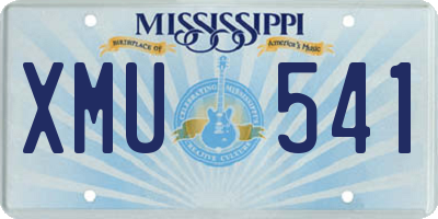 MS license plate XMU541