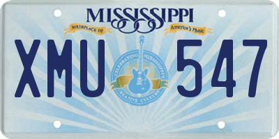 MS license plate XMU547