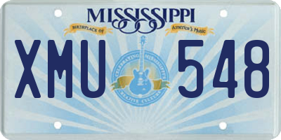 MS license plate XMU548