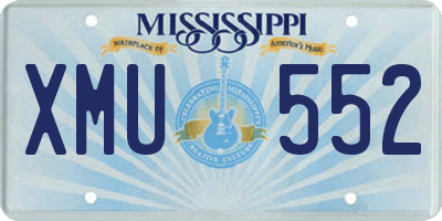 MS license plate XMU552