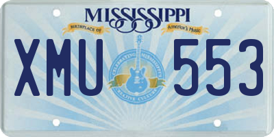 MS license plate XMU553