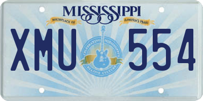 MS license plate XMU554