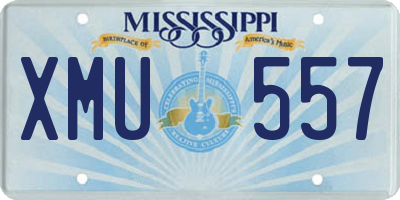 MS license plate XMU557