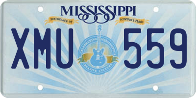 MS license plate XMU559