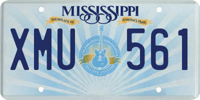 MS license plate XMU561