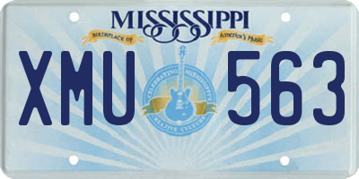 MS license plate XMU563