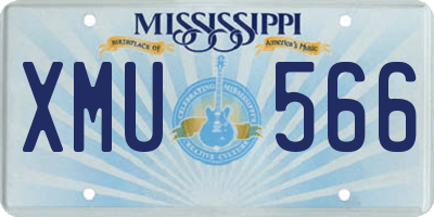 MS license plate XMU566