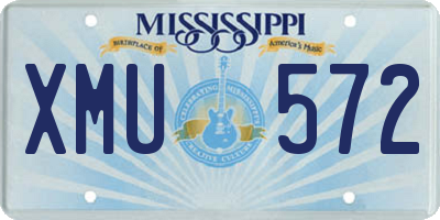 MS license plate XMU572