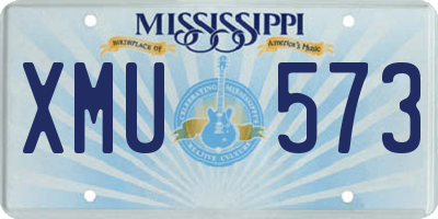 MS license plate XMU573