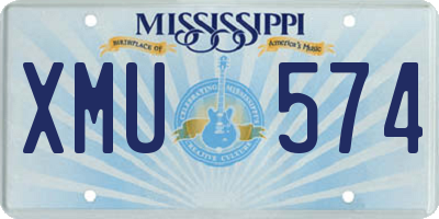 MS license plate XMU574