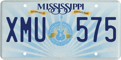 MS license plate XMU575