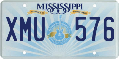 MS license plate XMU576