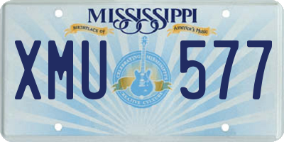 MS license plate XMU577