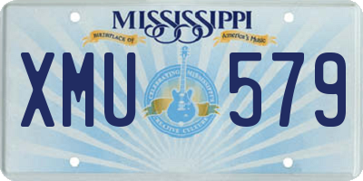 MS license plate XMU579
