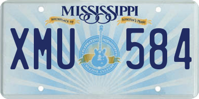 MS license plate XMU584