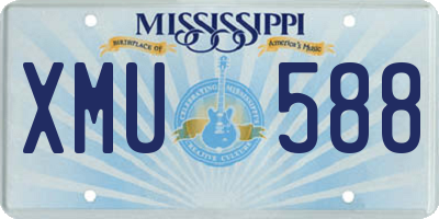 MS license plate XMU588