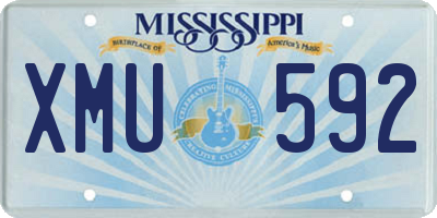 MS license plate XMU592