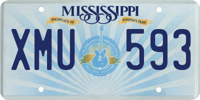 MS license plate XMU593