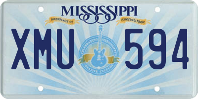 MS license plate XMU594