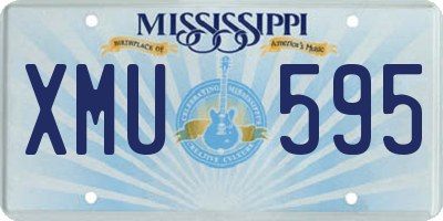 MS license plate XMU595