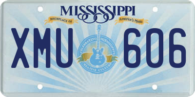 MS license plate XMU606