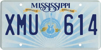 MS license plate XMU614