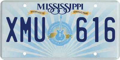 MS license plate XMU616
