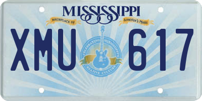MS license plate XMU617