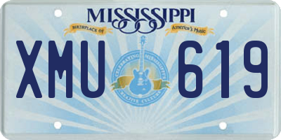 MS license plate XMU619