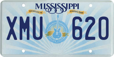 MS license plate XMU620