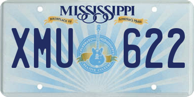 MS license plate XMU622