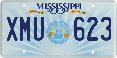 MS license plate XMU623
