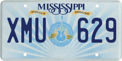 MS license plate XMU629