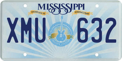 MS license plate XMU632