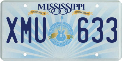 MS license plate XMU633