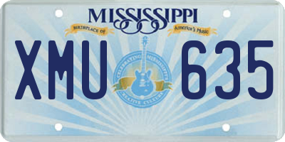 MS license plate XMU635