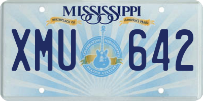 MS license plate XMU642